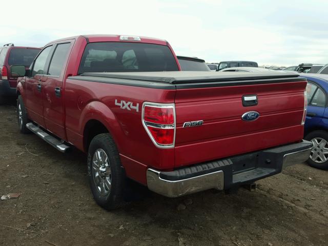 1FTPW14V89FA12495 - 2009 FORD F150 SUPER MAROON photo 3