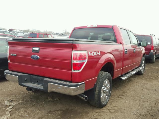 1FTPW14V89FA12495 - 2009 FORD F150 SUPER MAROON photo 4