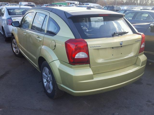 1B3CB4HA7AD541389 - 2010 DODGE CALIBER SX GREEN photo 3