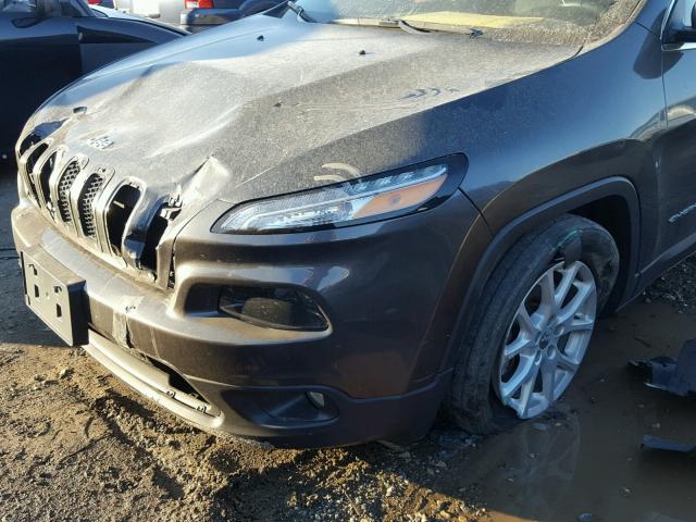 1C4PJLCB2EW299053 - 2014 JEEP CHEROKEE L GRAY photo 9