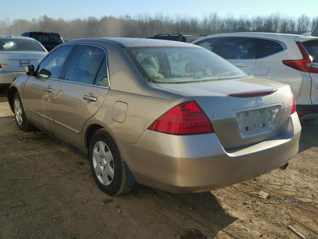 1HGCM56417A045110 - 2007 HONDA ACCORD LX GOLD photo 3