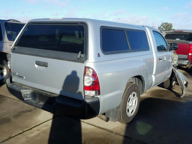 5TENX22N49Z653188 - 2009 TOYOTA TACOMA SILVER photo 4