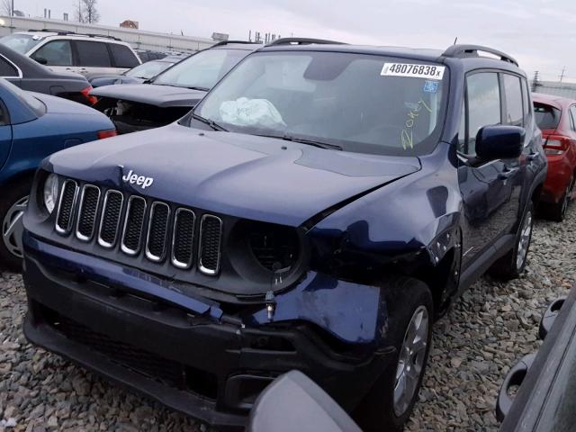 ZACCJBBT3GPC47840 - 2016 JEEP RENEGADE L BLUE photo 2