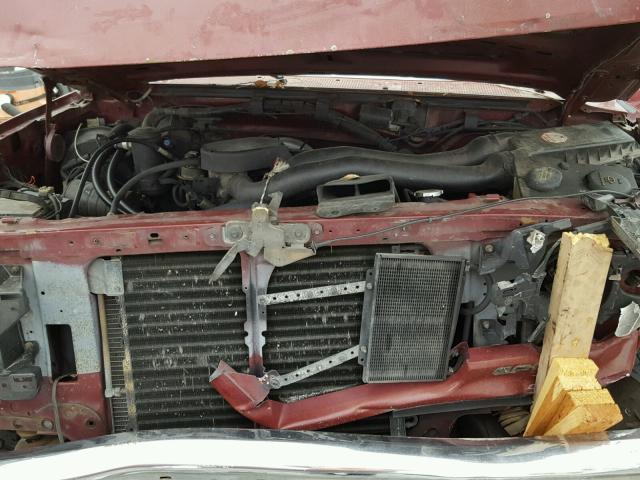 1FTDF15N4MPA85237 - 1991 FORD F150 MAROON photo 7