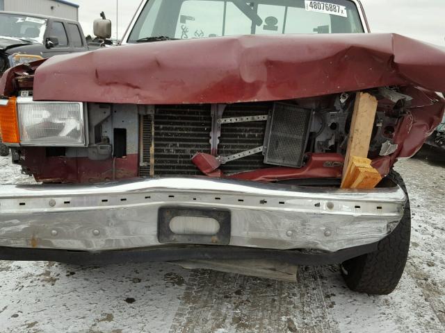 1FTDF15N4MPA85237 - 1991 FORD F150 MAROON photo 9