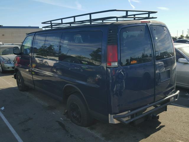 1GNFG65R211226270 - 2001 CHEVROLET EXPRESS G1 BLUE photo 3