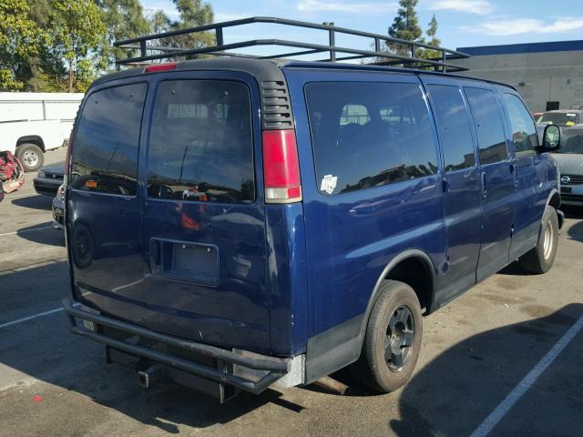 1GNFG65R211226270 - 2001 CHEVROLET EXPRESS G1 BLUE photo 4