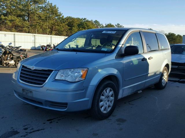 2A8HR44H38R673956 - 2008 CHRYSLER TOWN & COU BLUE photo 2