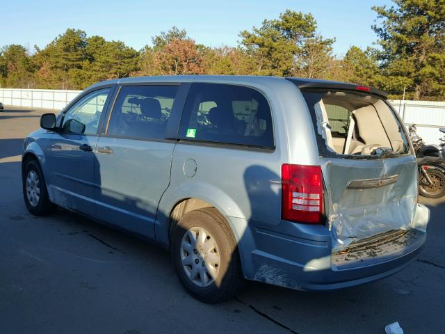 2A8HR44H38R673956 - 2008 CHRYSLER TOWN & COU BLUE photo 3