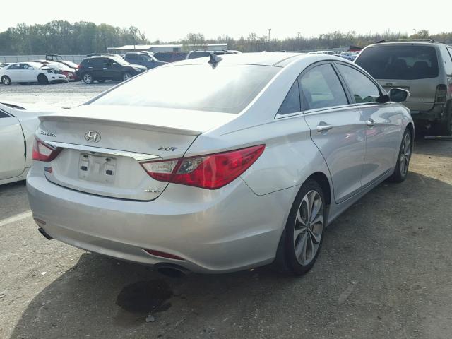 5NPEC4AB0DH641596 - 2013 HYUNDAI SONATA SE SILVER photo 4