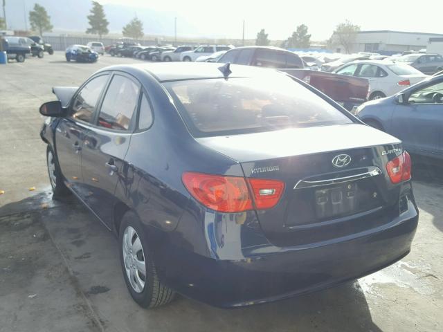 KMHDU4ADXAU948586 - 2010 HYUNDAI ELANTRA BL BLUE photo 3