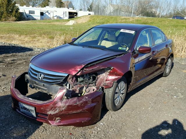 1HGCP2F30CA208417 - 2012 HONDA ACCORD LX RED photo 2