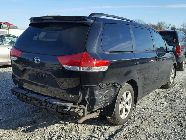 5TDKK3DC1BS003661 - 2011 TOYOTA SIENNA LE BLACK photo 4