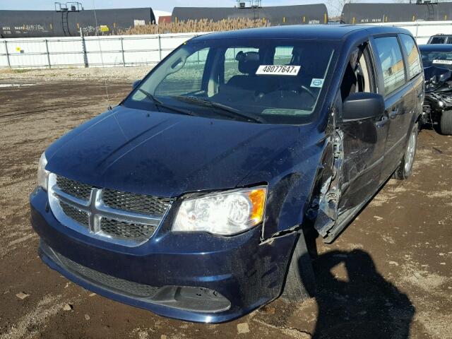 2C4RDGBG3ER161583 - 2014 DODGE GRAND CARA BLUE photo 2