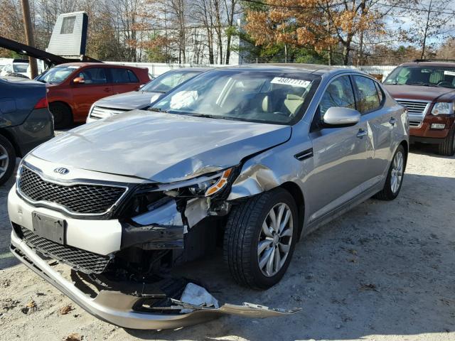 5XXGN4A70FG383108 - 2015 KIA OPTIMA EX SILVER photo 2