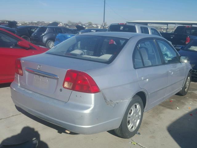 1HGES16532L021131 - 2002 HONDA CIVIC LX SILVER photo 4