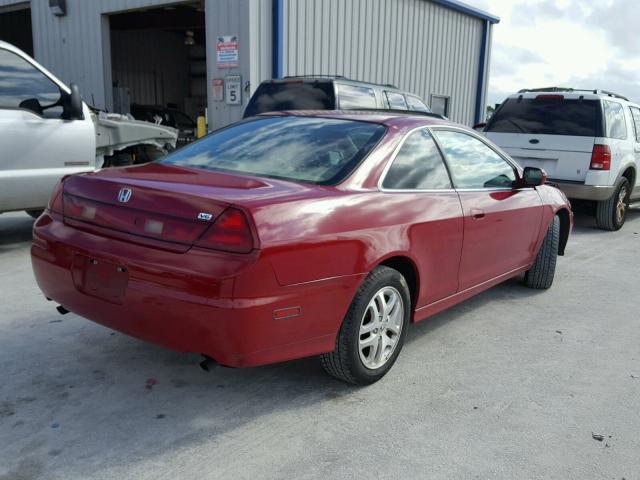 1HGCG22581A004551 - 2001 HONDA ACCORD EX RED photo 4