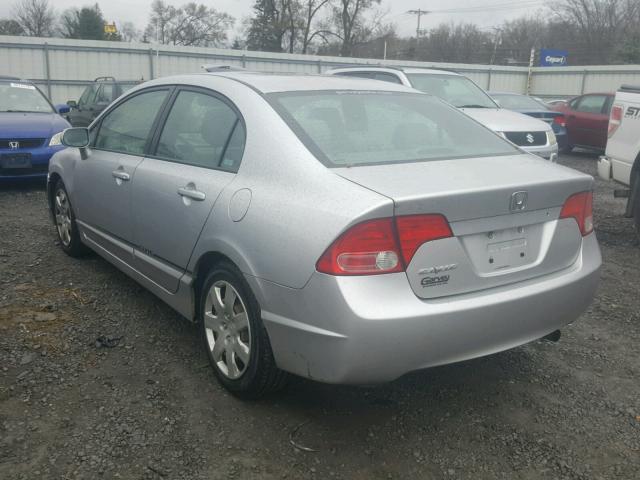 2HGFA16596H511812 - 2006 HONDA CIVIC LX SILVER photo 3