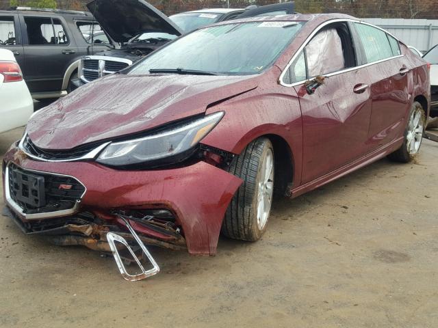 1G1BG5SMXG7310913 - 2016 CHEVROLET CRUZE PREM BURGUNDY photo 2