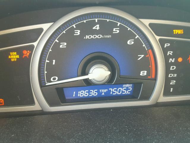 2HGFG1B91AH517619 - 2010 HONDA CIVIC EXL 黑色 照片 8