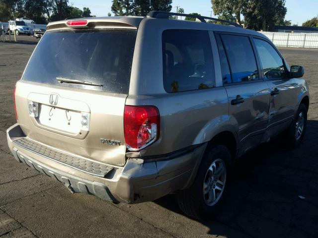 2HKYF18613H564327 - 2003 HONDA PILOT EXL GOLD photo 4