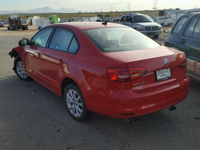 3VWD17AJ8FM268151 - 2015 VOLKSWAGEN JETTA SE RED photo 3