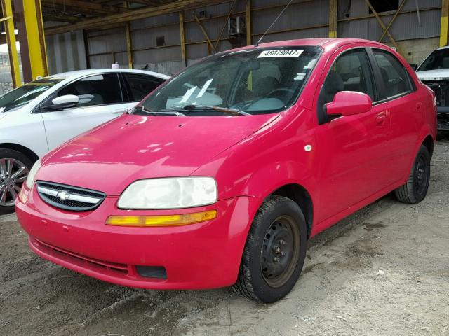 KL1TD52655B415012 - 2005 CHEVROLET AVEO BASE RED photo 2