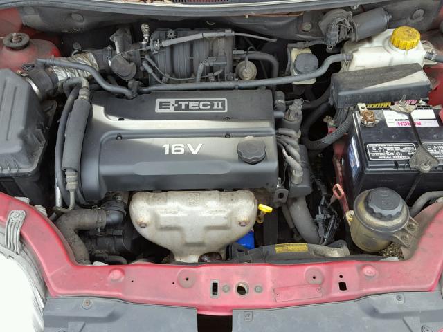 KL1TD52655B415012 - 2005 CHEVROLET AVEO BASE წითელი ფოტო 7