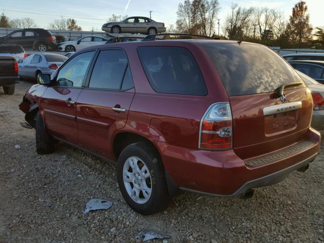 2HNYD18925H512260 - 2005 ACURA MDX TOURIN BURGUNDY photo 3