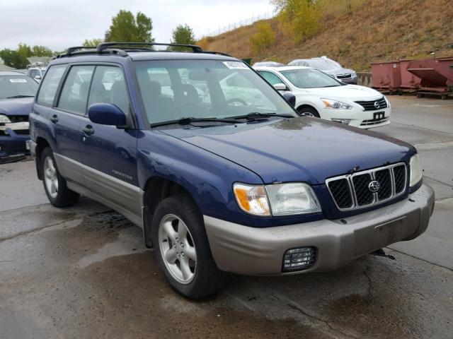 JF1SF65502G736404 - 2002 SUBARU FORESTER S BLUE photo 1