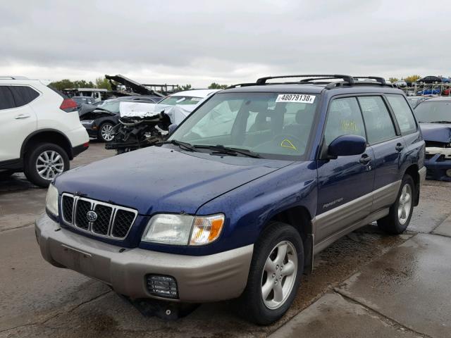 JF1SF65502G736404 - 2002 SUBARU FORESTER S BLUE photo 2