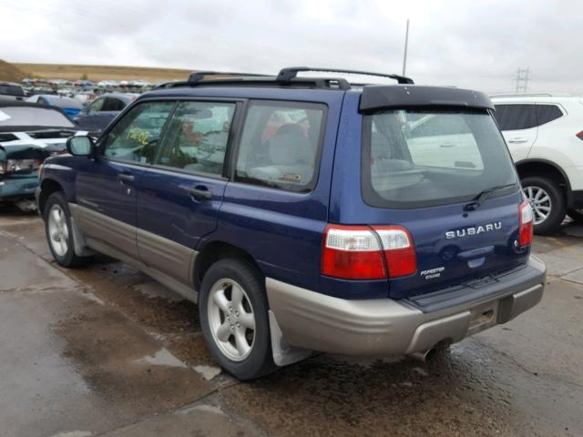 JF1SF65502G736404 - 2002 SUBARU FORESTER S BLUE photo 3