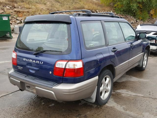 JF1SF65502G736404 - 2002 SUBARU FORESTER S BLUE photo 4