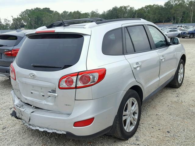 5XYZK3AB0CG139627 - 2012 HYUNDAI SANTA FE L SILVER photo 4