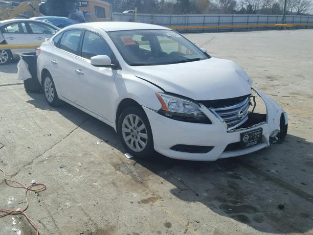 3N1AB7AP6FL682139 - 2015 NISSAN SENTRA S WHITE photo 1