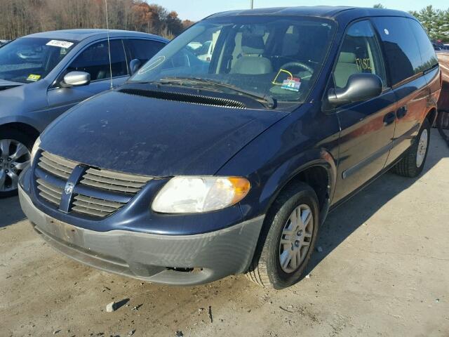 1D4GP25B76B551333 - 2006 DODGE CARAVAN SE BLUE photo 2