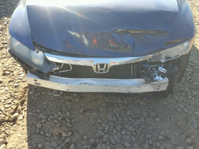 2HGFA16547H512674 - 2007 HONDA CIVIC LX BLUE photo 9