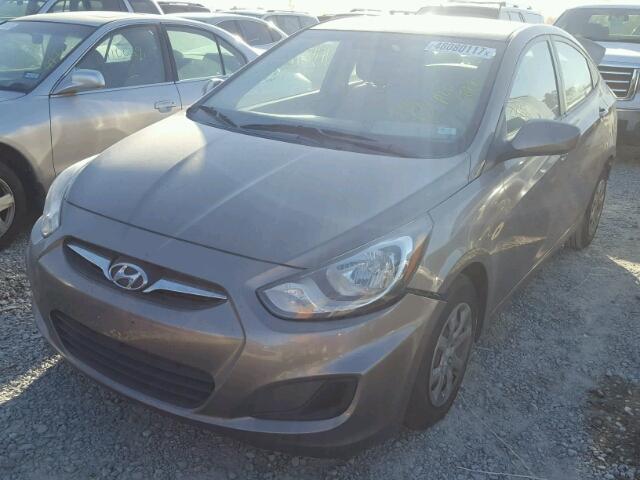 KMHCT4AE4EU712951 - 2014 HYUNDAI ACCENT GLS BROWN photo 2