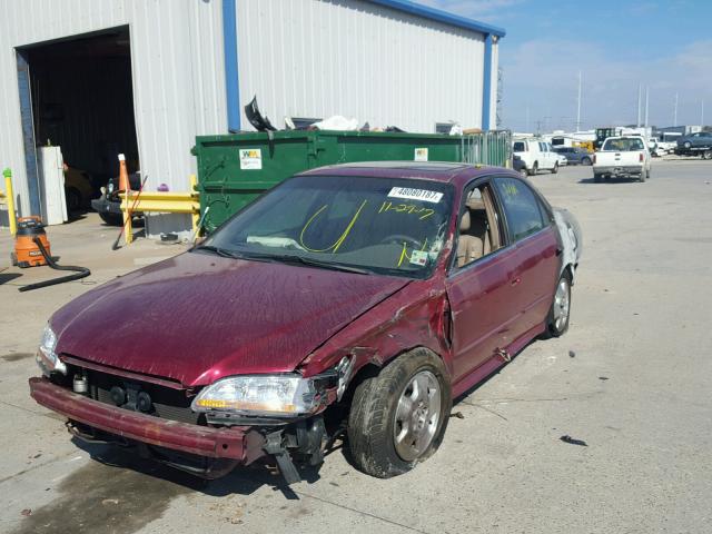 1HGCG16551A023501 - 2001 HONDA ACCORD EX RED photo 2