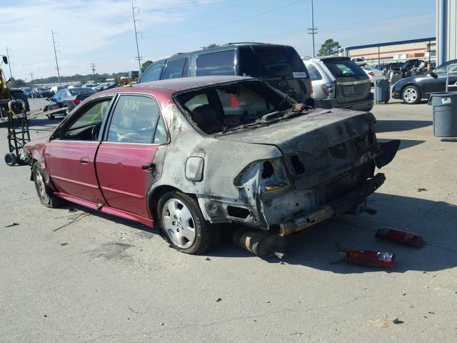 1HGCG16551A023501 - 2001 HONDA ACCORD EX RED photo 3