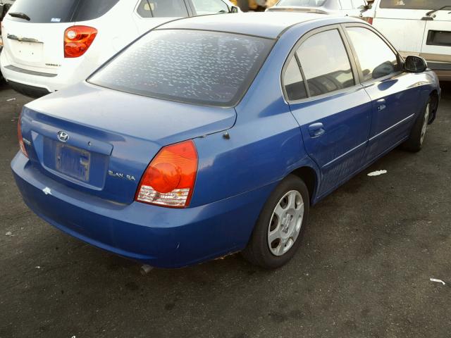 KMHDN46D76U276659 - 2006 HYUNDAI ELANTRA GL BLUE photo 4