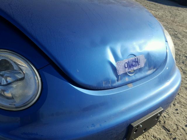 3VWCC21C4XM460243 - 1999 VOLKSWAGEN NEW BEETLE 蓝色 照片 9