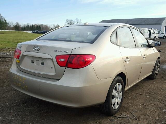 KMHDU46D78U513642 - 2008 HYUNDAI ELANTRA GL TAN photo 4