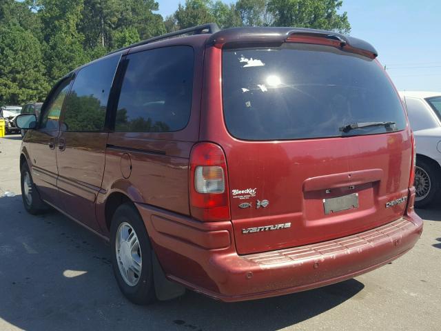 1GNDX13E91D251191 - 2001 CHEVROLET VENTURE LU BURGUNDY photo 3