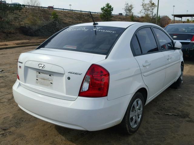 KMHCN4AC9AU493293 - 2010 HYUNDAI ACCENT GLS WHITE photo 4