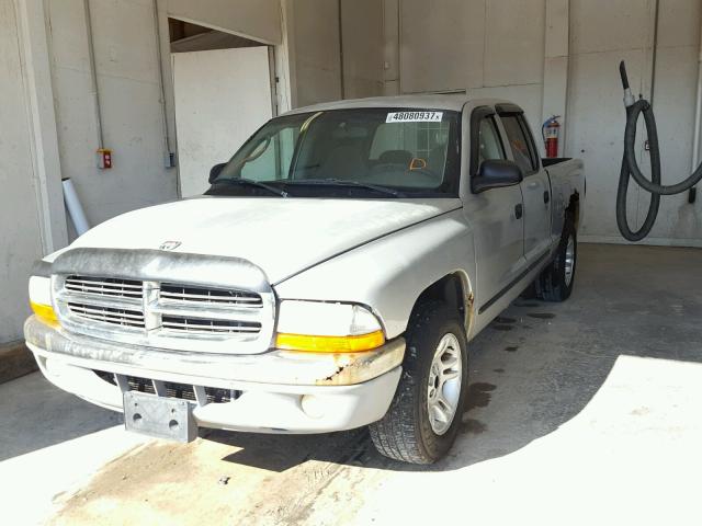 1B7GL2ANX1S123385 - 2001 DODGE DAKOTA QUA SILVER photo 2