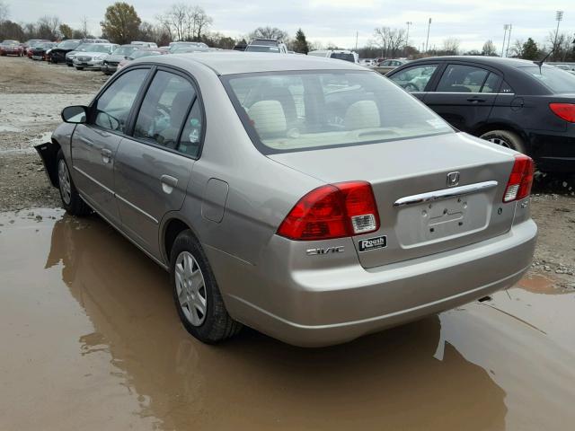 1HGES16593L030269 - 2003 HONDA CIVIC LX TAN photo 3