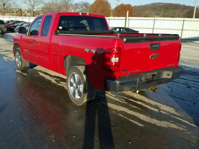 1GCSKSE3XAZ144413 - 2010 CHEVROLET SILVERADO RED photo 3