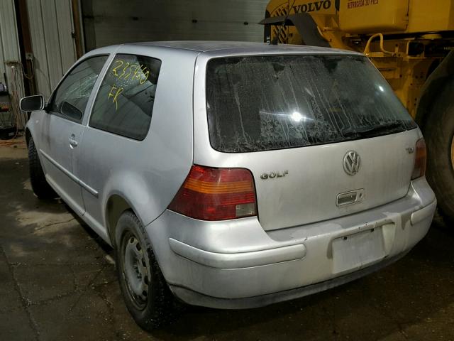 9BWBP61J114050002 - 2001 VOLKSWAGEN GOLF GL TD SILVER photo 3