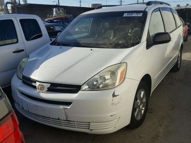 5TDZA23C04S201230 - 2004 TOYOTA SIENNA CE WHITE photo 2